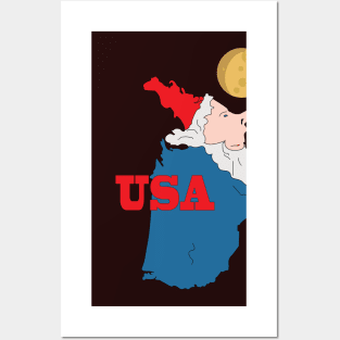 A funny map of the USA Posters and Art